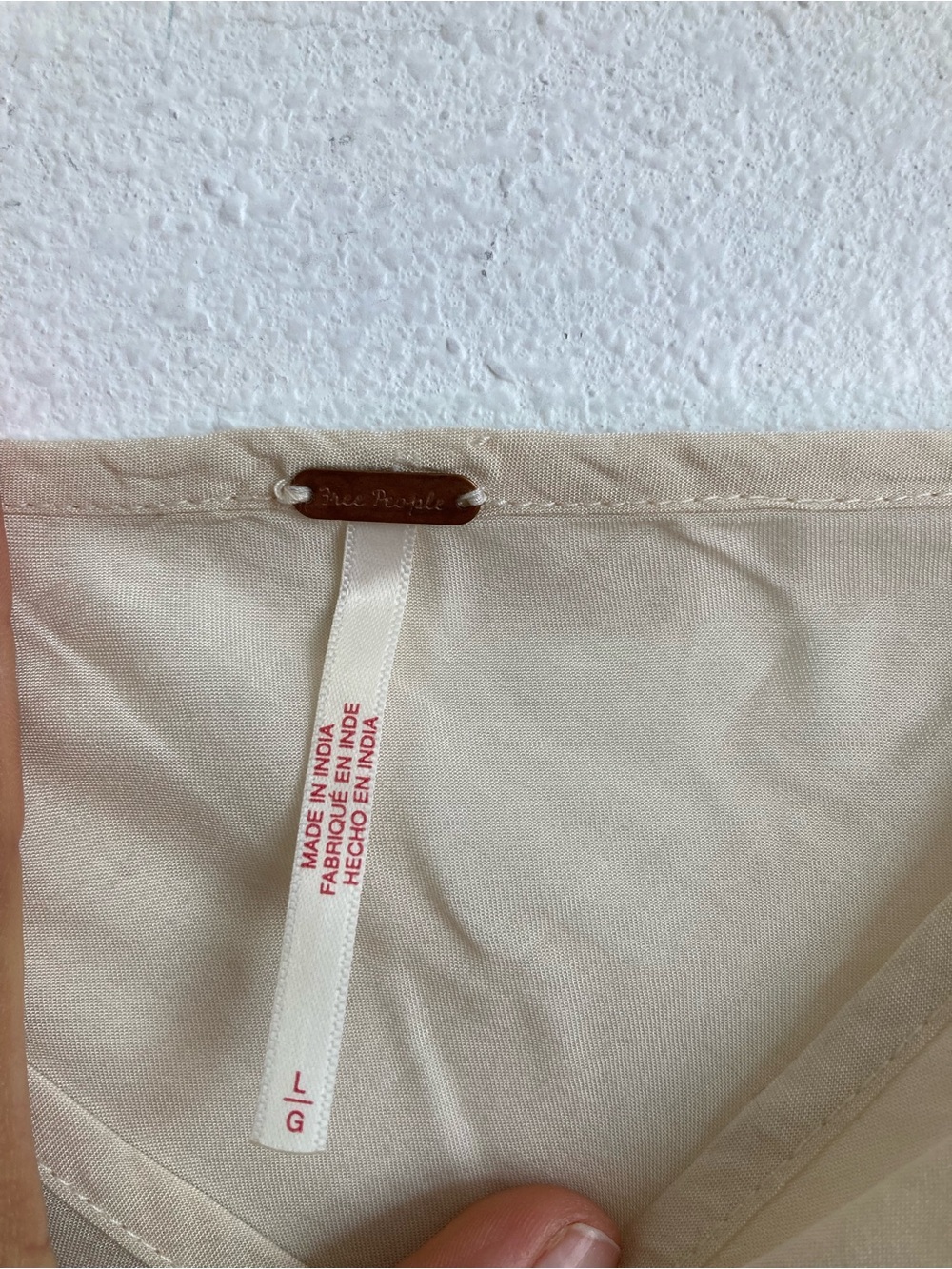 Free People Slip Large Ivory white with Spaghetti Straps - Picture 2 of 6